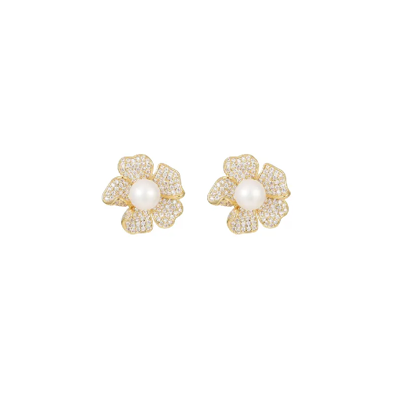 Fashion Flowers Ear Stud