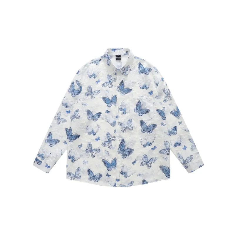 Retro Butterfly Loose Shirt-2