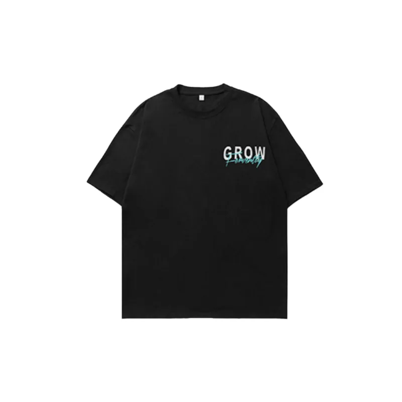 Casual Letter 100% Cotton T Shirt-0