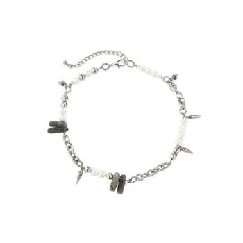 Hip Hop Splicing Pearl Necklace