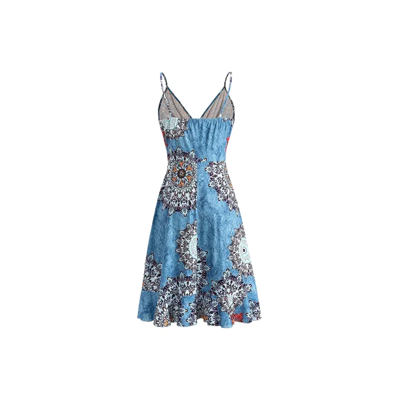 Casual Loose Cotton Slip Dress Women-7