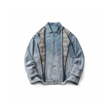 New Style Retro Washed Old Trendy Brand Ethnic Style Loose Spring Denim Jacket