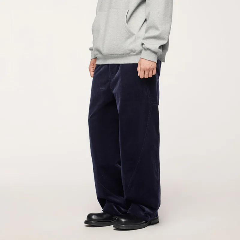 Retro Loose Corduroy Cargo Pants-15