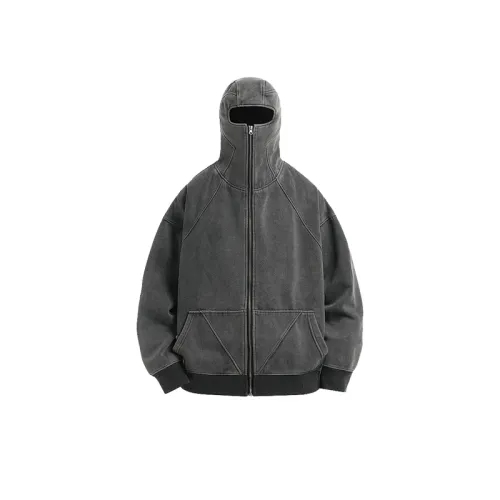 High Street Zipper Ninja Mask Hoodie