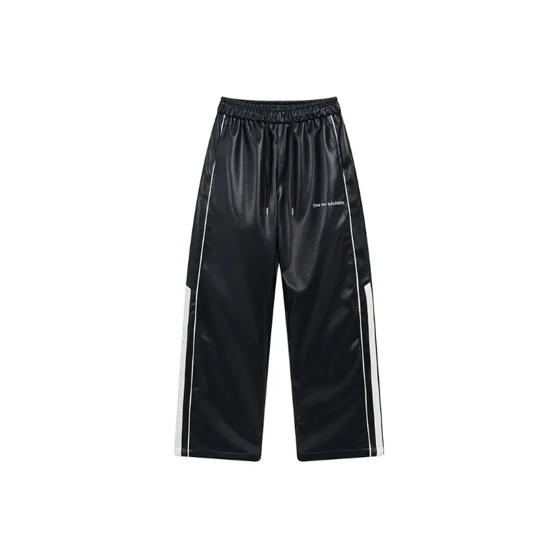Trendy Retro Leather Pants-0