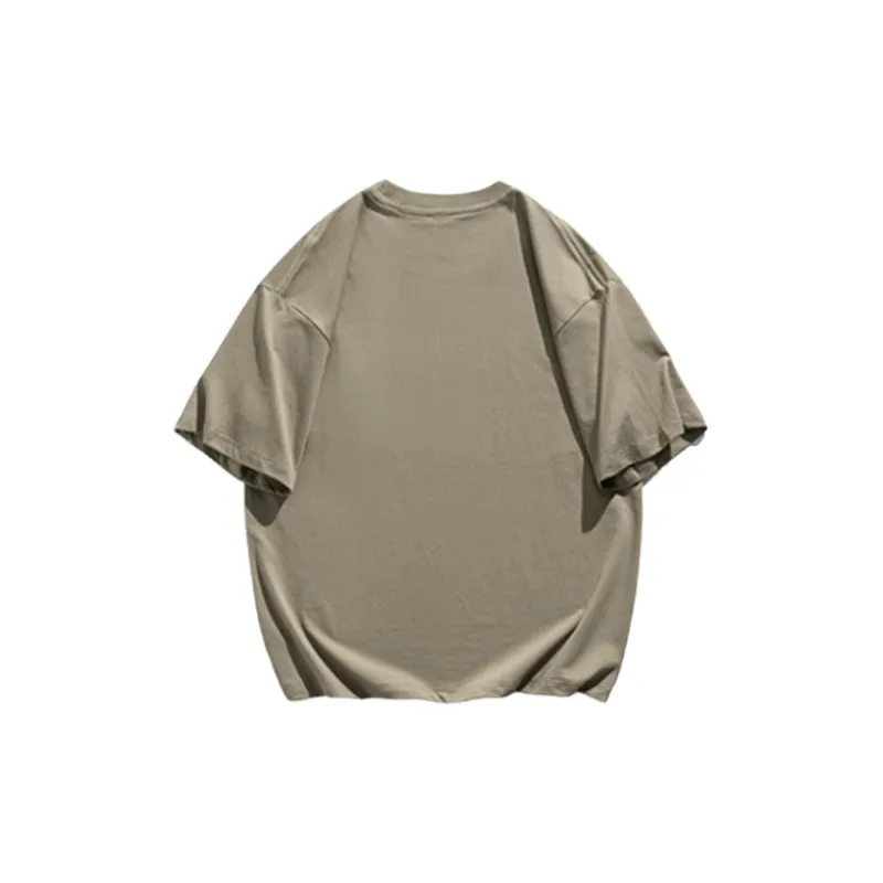 Simple Loose Cotton Blended Fabric T Shirt Unisex-8