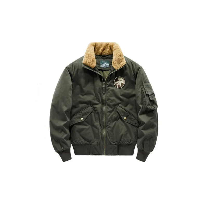 Retro Tooling Thickened Cotton Coat-1