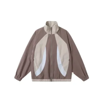 Three color Stitching Stand Collar Sports Casual Jacket
