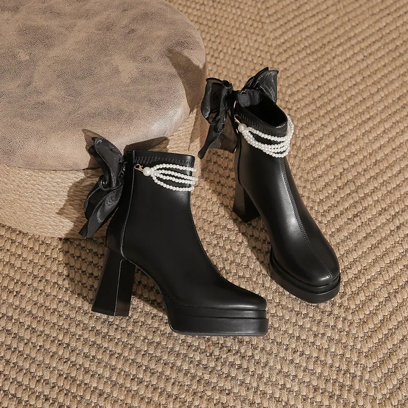Fashionable Bow High Heels-9