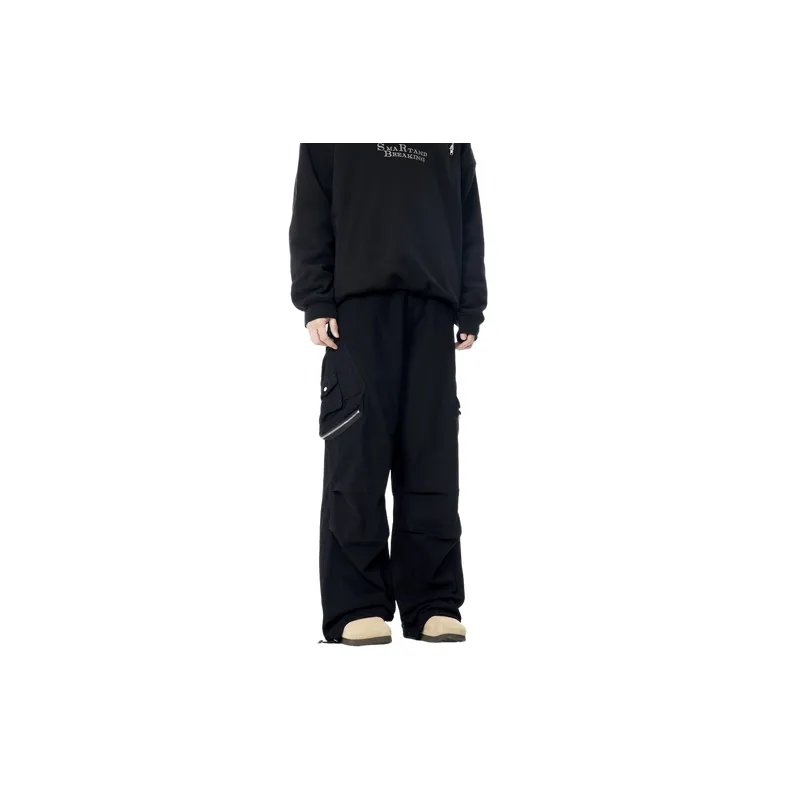 Street Simple Denim Cargo Pants-10