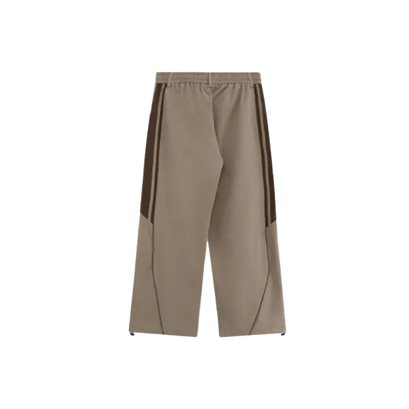 Basics Contrast Color Nylon Casual Pants-1