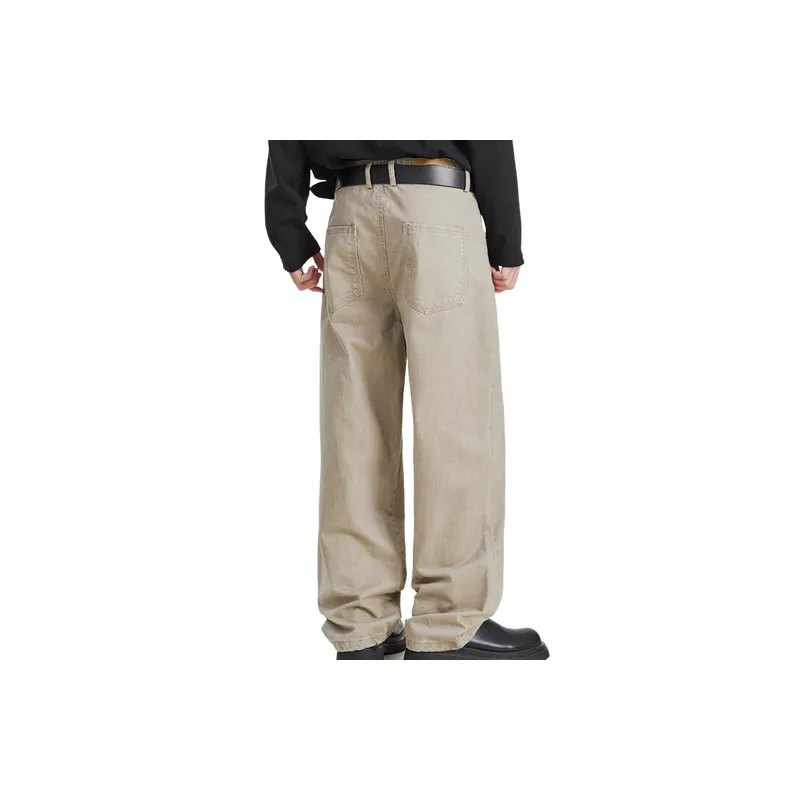 Loose Straight Leg Cotton Casual Pants-9