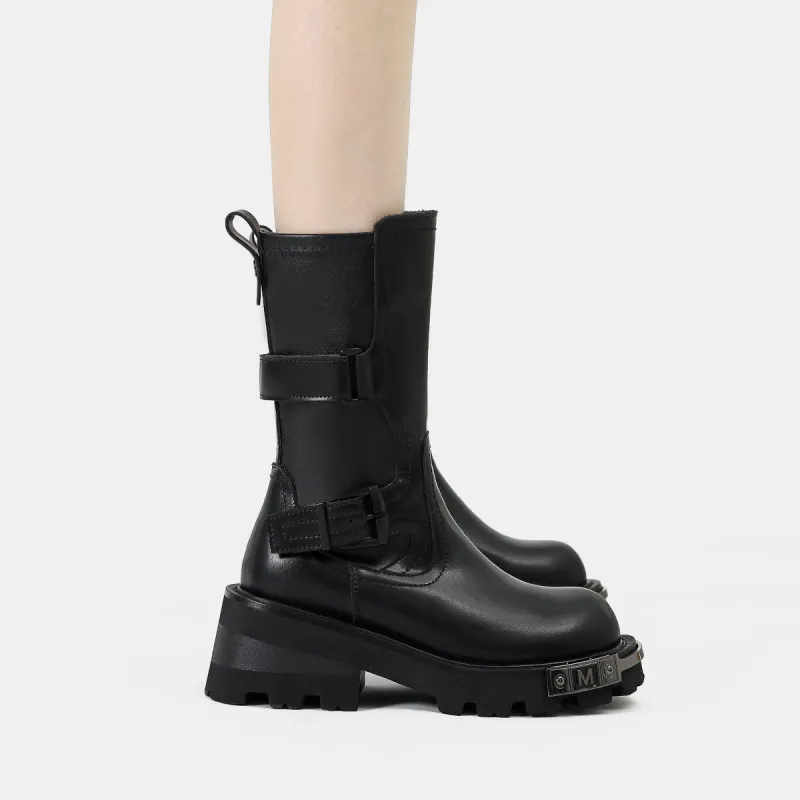 Punk Zipper Martin Boot-3