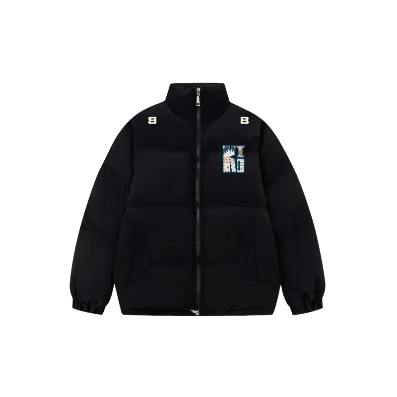 Casual Loose Blended Synthetic Fabrics Quilted Jacket-2