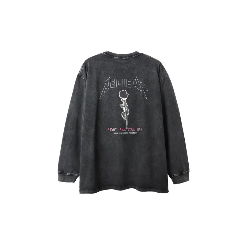 Fashion Print Cotton T Shirt-1