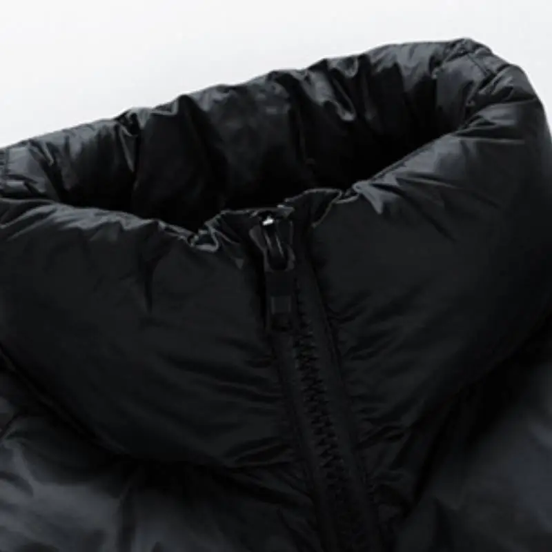 Basics Loose White Duck Down Jacket-3