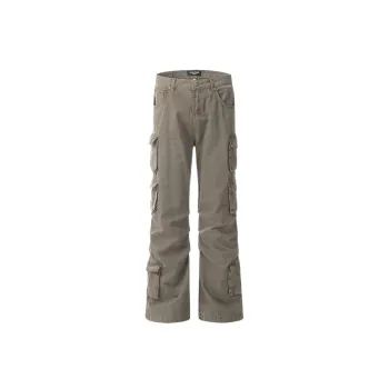 Fashionable Casual Denim Cargo Pants