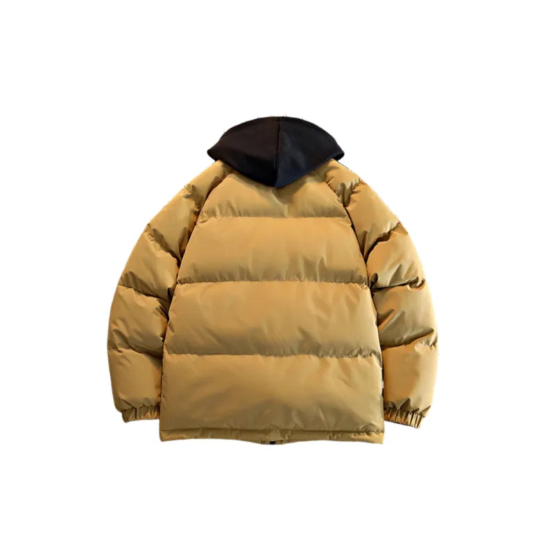 Casual Fake Two Pieced Polyester Quilted Jacket-11