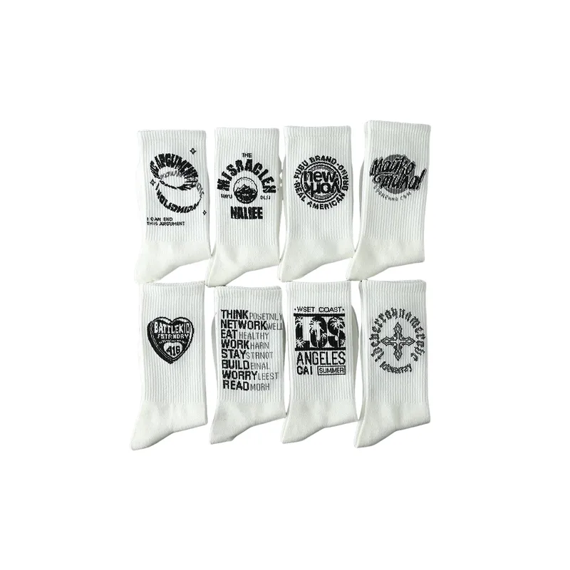 Casual Simple Cotton Mid Calf Sock-0