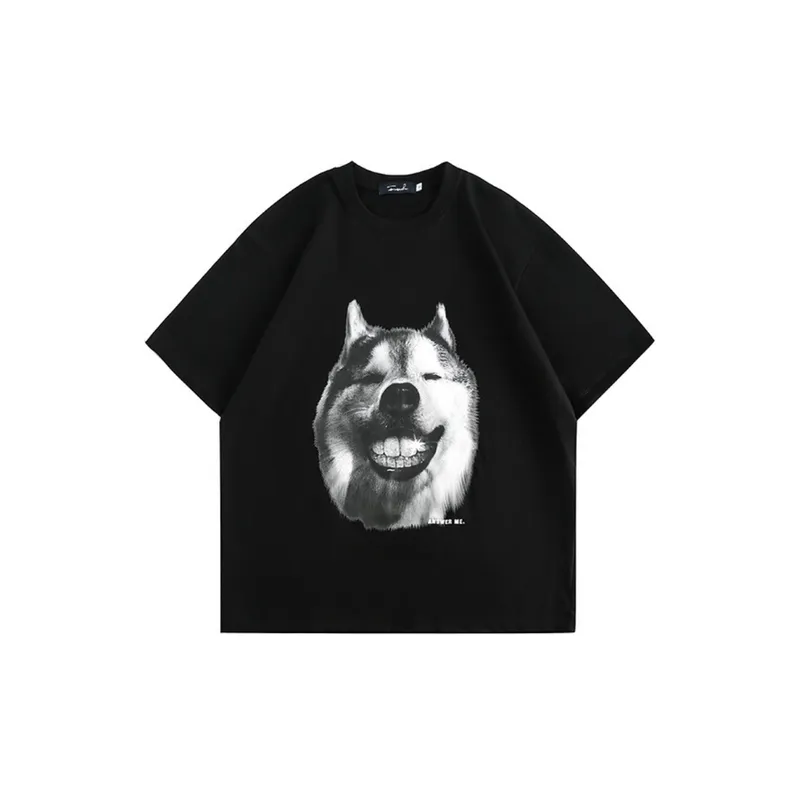 Funny Dog Head Half Sleeve T Shirt
