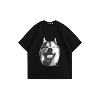 Funny Dog Head Half Sleeve T Shirt