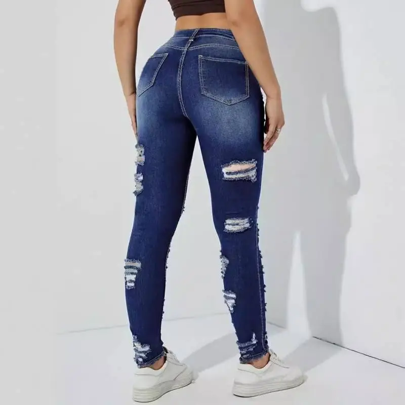 Fashionable Simple Jeans Women-2