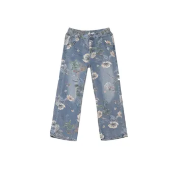 Street Printed Loose Jeans