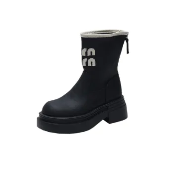 Fashionable Zipper Platform Shoes
