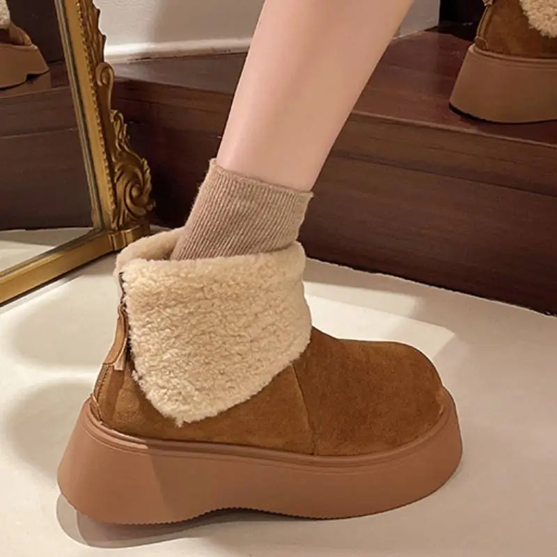 Fashion Zipper Snow Boots-9