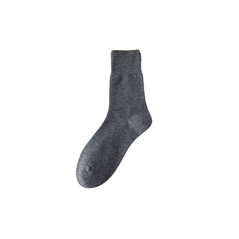 Simple Loose Cotton Mid Calf Sock-4