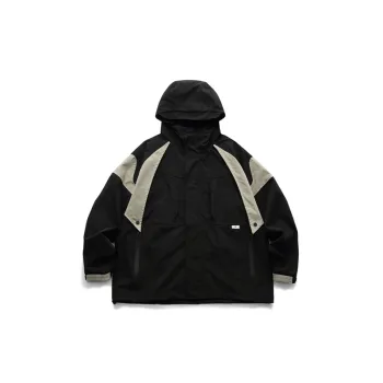 Color Matching Set Bright Line Decorative Retro Loose Hooded Jacket