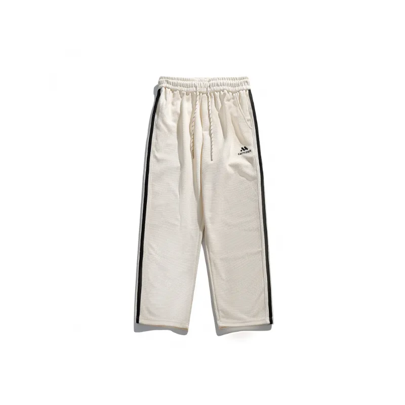 Sporty Straight Leg Casual Pants-0