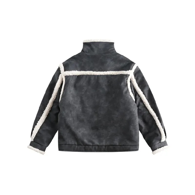 Retro Warm PU Quilted Jacket-1