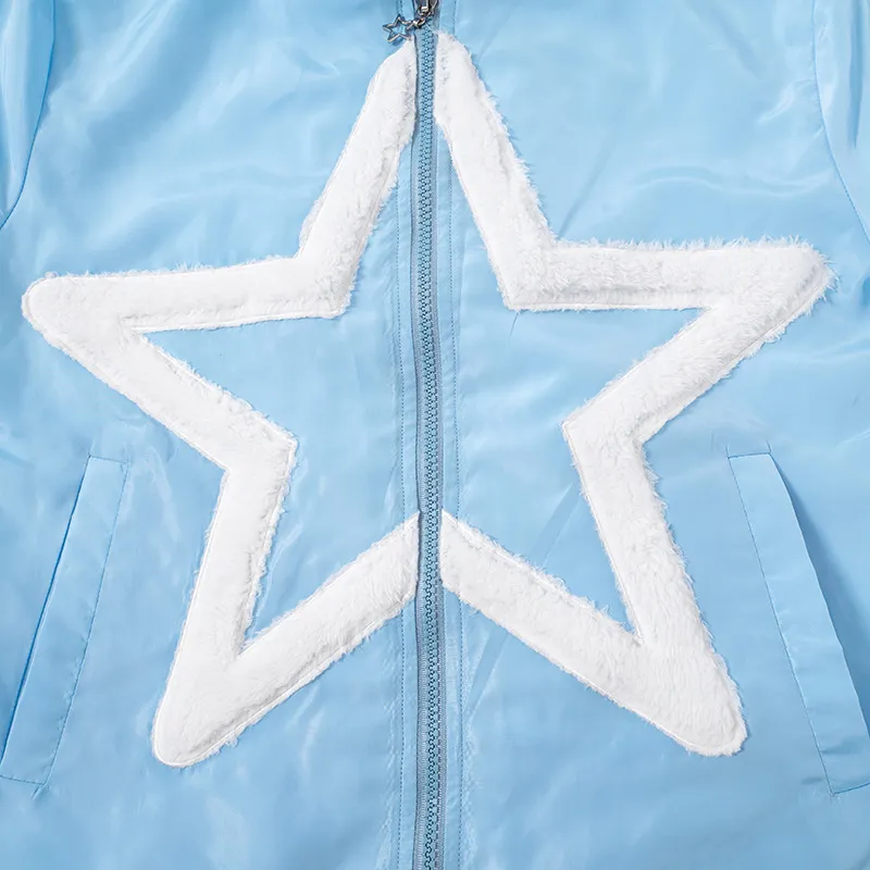 Fashionable Star Quilted Jacket Women-4