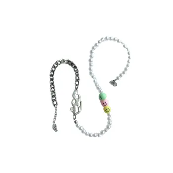Stainless Steel Highlight Pearl Splicing Necklace