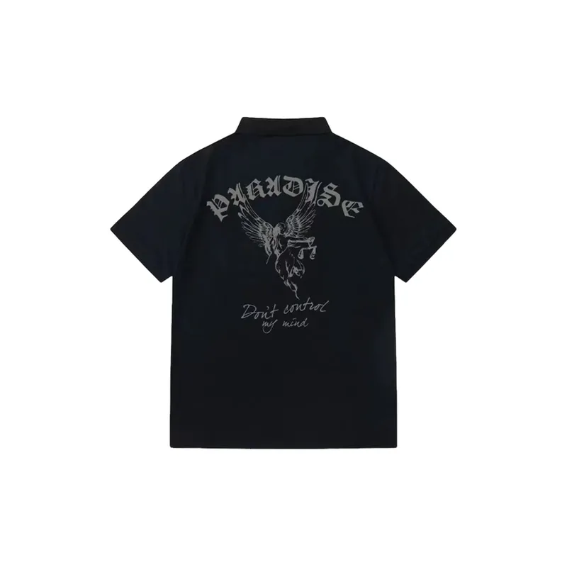 Loose Trendy Polo Shirt-3