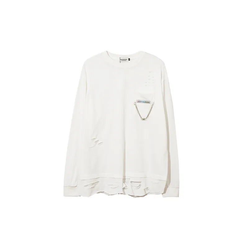 New Fashion Retro Niche Design Fashion Brand Simple Loose Long SleeveHoodie-0