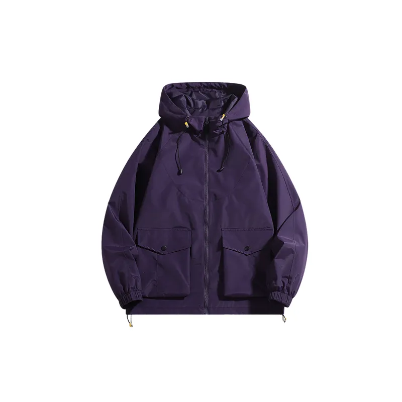 Casual Plain Blended Synthetic Fabrics Jacket-2