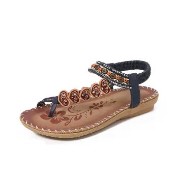 Simple Rhinestone Beach Sandals