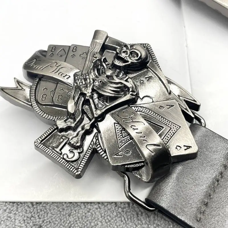 Punk Metal Leather Belt-2