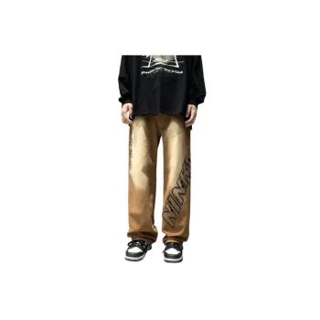 Retro Print Trendy Jeans