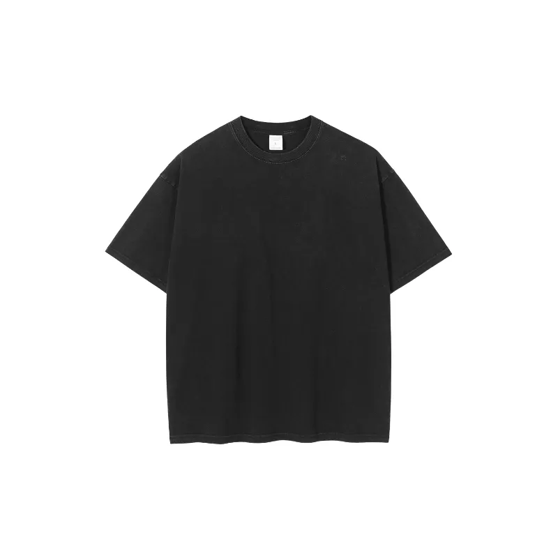 Washed Distress Cotton T Shirt-4