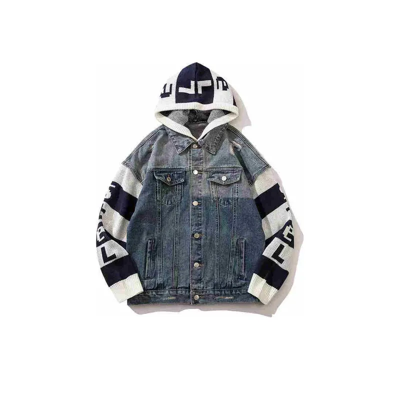 Fashionable Fake Two Piece Polyester Jacket-0