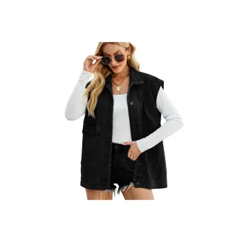 Fashionable Street Denim Vest Women