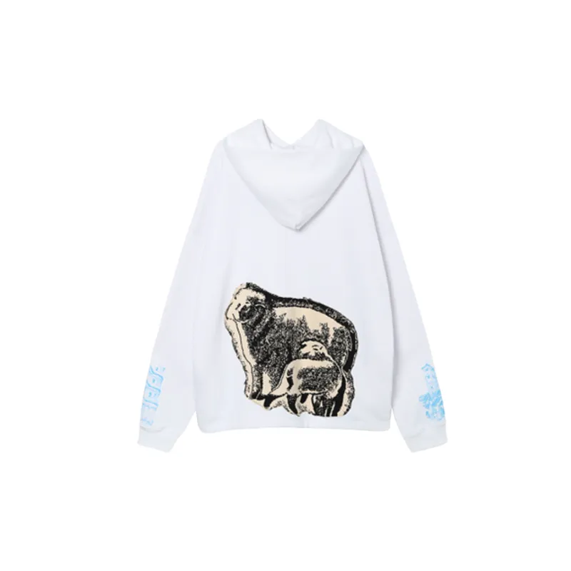 Oversize Loose Printed Pullover Hip Hop Dark Country Coat-1