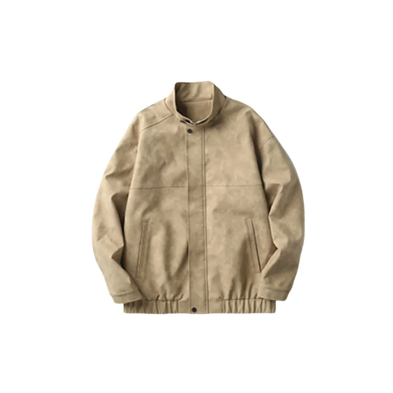 Casual Retro Artificial Leather Jacket-3