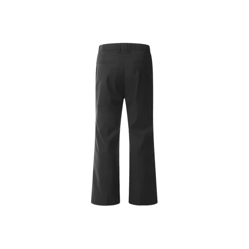 Plain Simple Blended Synthetic Fabrics Casual Pants-2