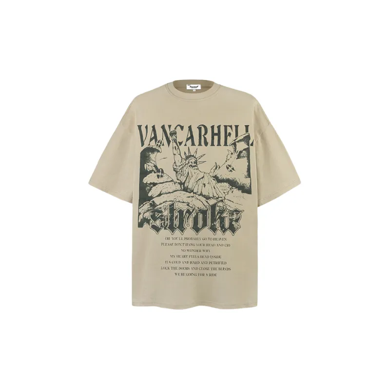 Retro Loose Cotton T Shirt-0