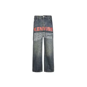 Hip Hop Loose Casual Letter Jeans