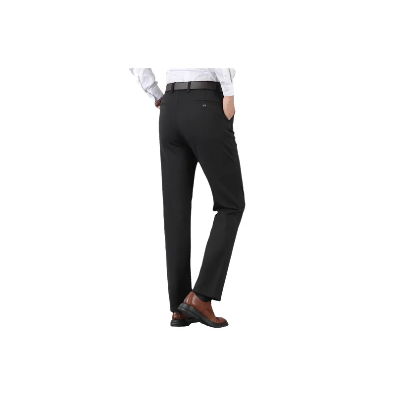 Casual Basics Blended Synthetic Fabrics Suit Trousers-4